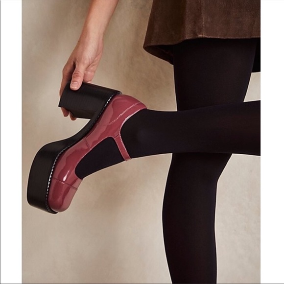 Jeffrey Campbell Pia Platform Mary Janes in Rust Patent - Picture 2 of 8